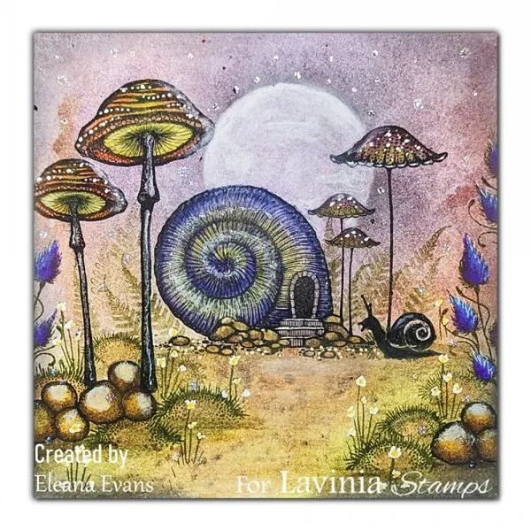 Lavinia Stamps Thistlecap Mushrooms Stempel klar