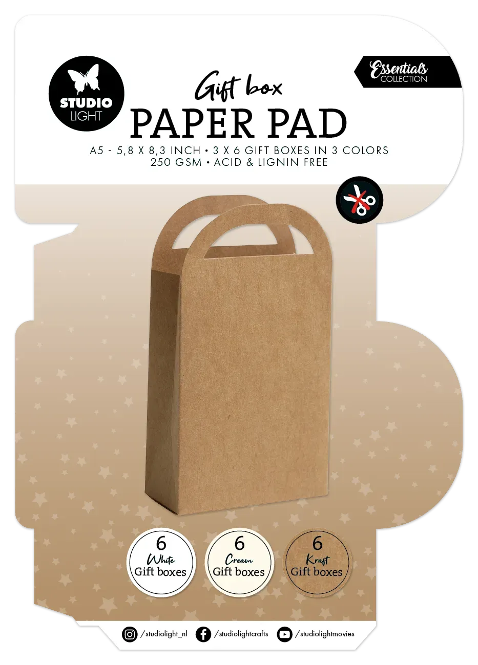 StudioLight Essentials Paper Pad Giftbag 18 Blatt 148x210mm