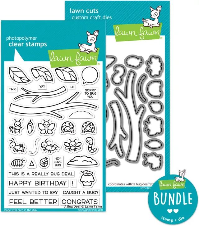 Lawn Fawn A Bug Deal Stempel-Stanzen-Set Bundle Käfer