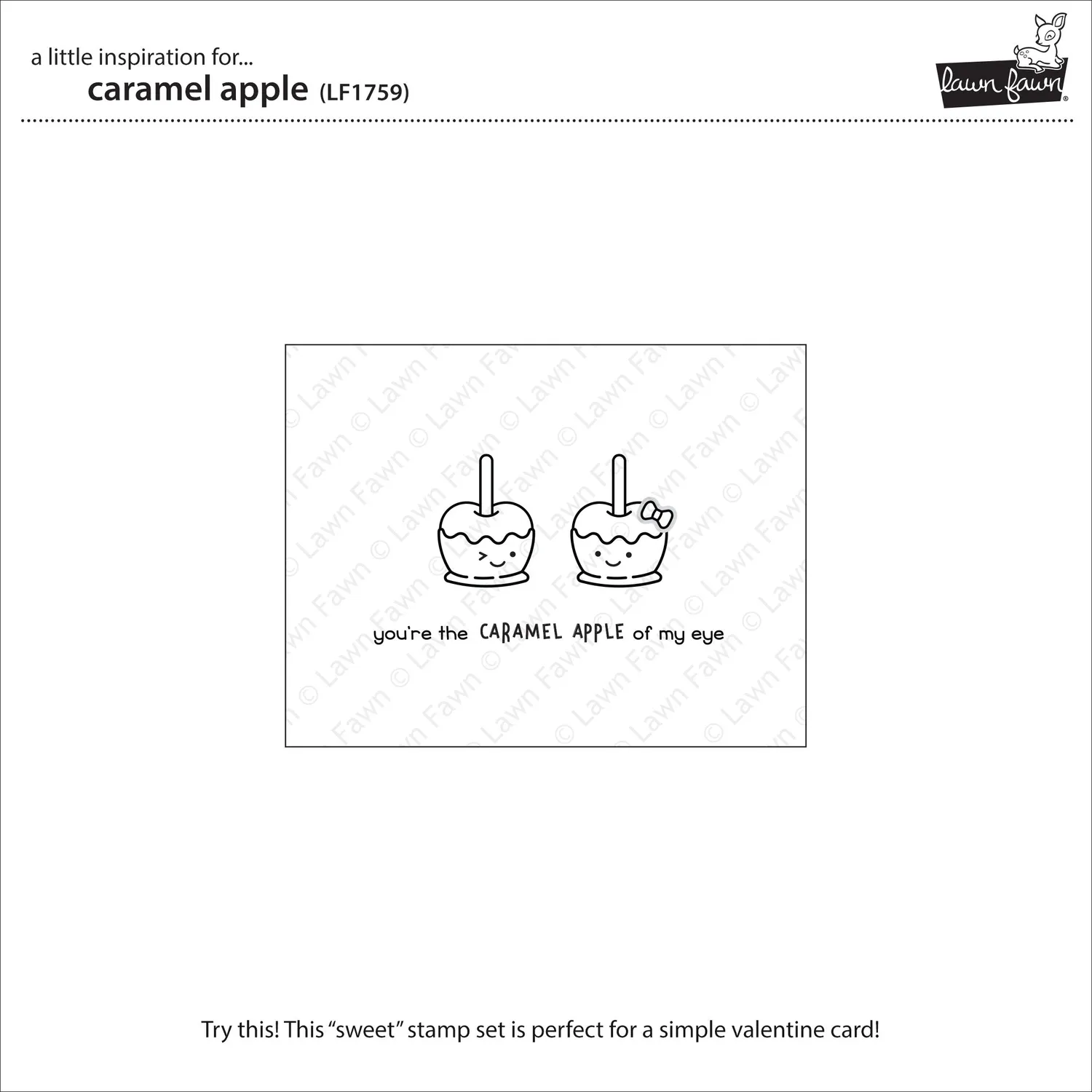 Lawn Fawn Caramel Apple Clear Stamps Stempelset Mini