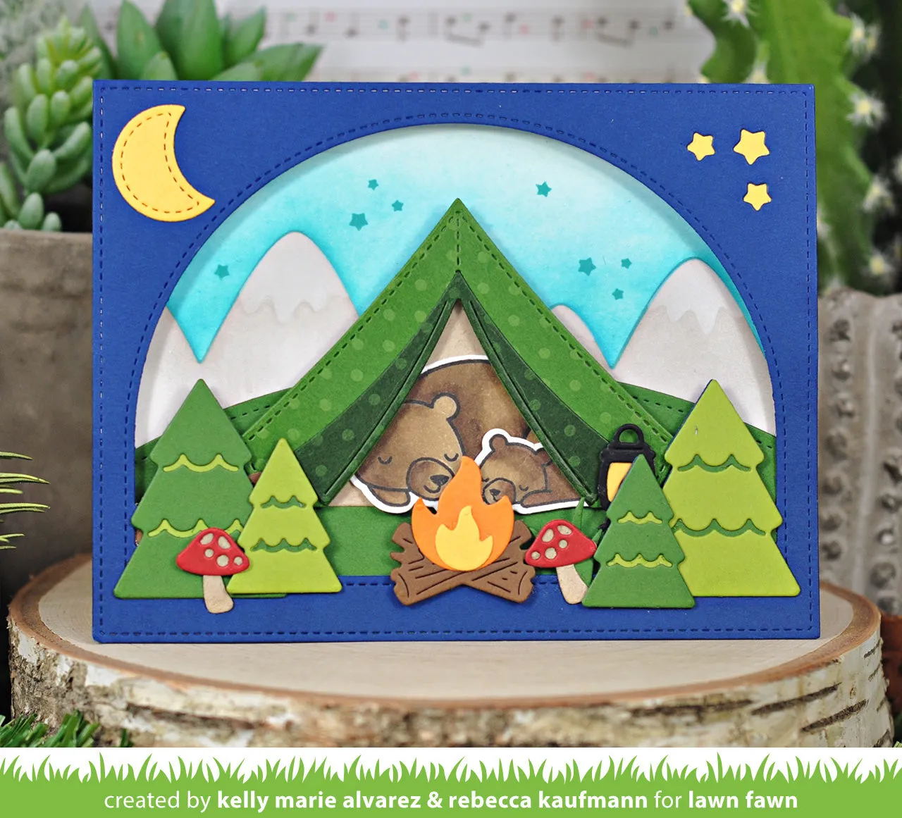 Lawn Fawn Forest Backdrop Stanzen LF2611 Nacht