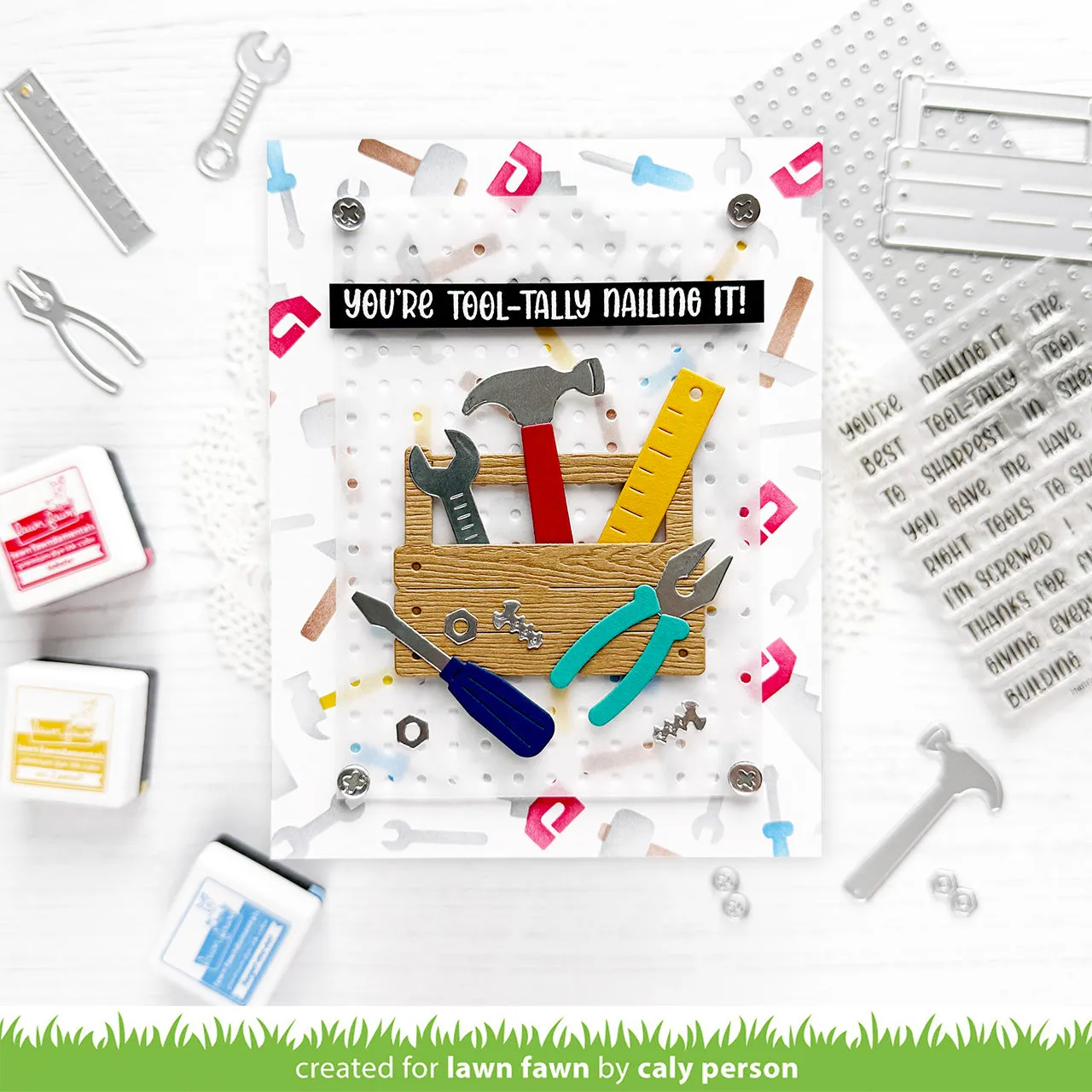 Lawn Fawn Henry's Build-a-Sentiment Tools Stempel Vatertag