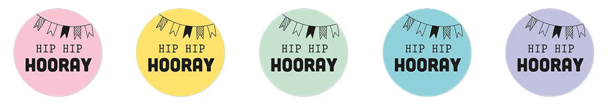 StudioLight Essentials Sticker HIP HIP HOORAY Geburtstag