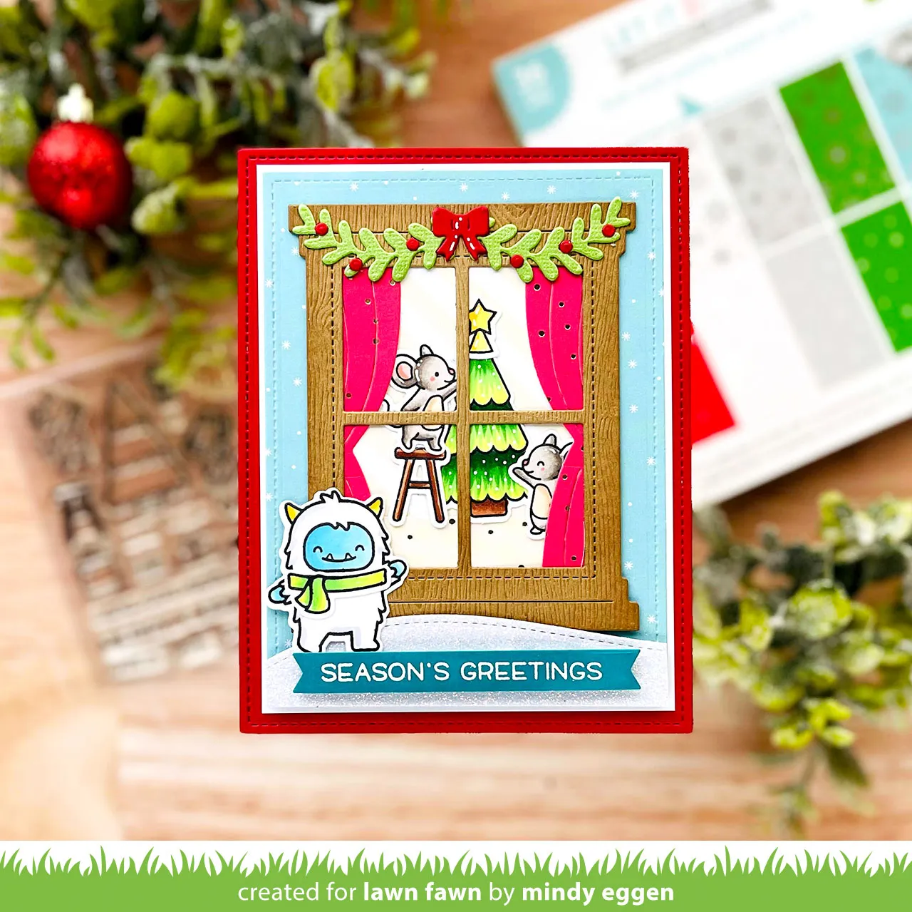 Lawn Fawn Merry Mice Clear Stamps Weihnachten Englisch
