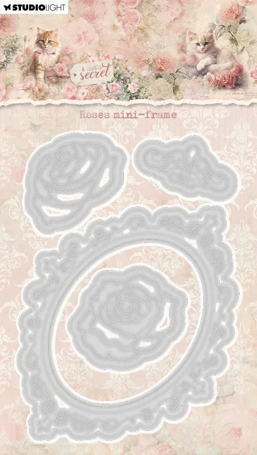 StudioLight A Cat's Secret Stanzschablone Roses mini-frame