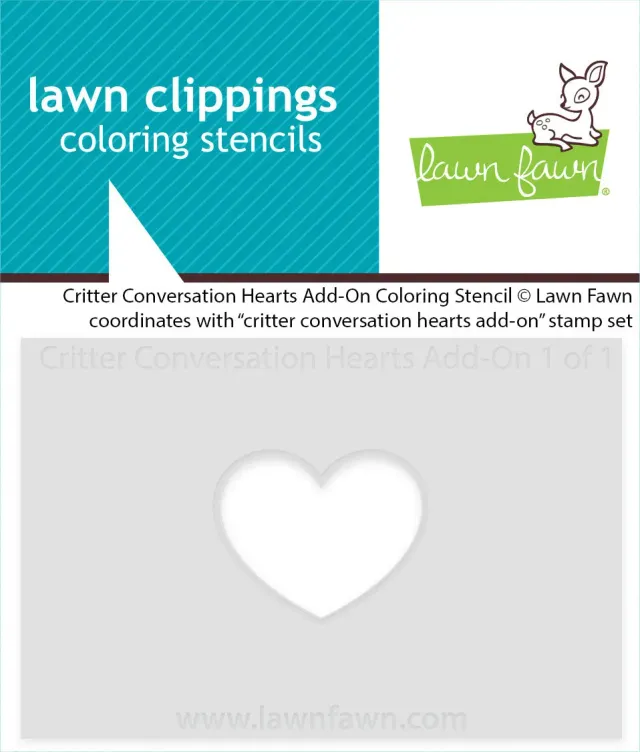 Lawn Fawn Critter Conversation Hearts LF3953 Schablone