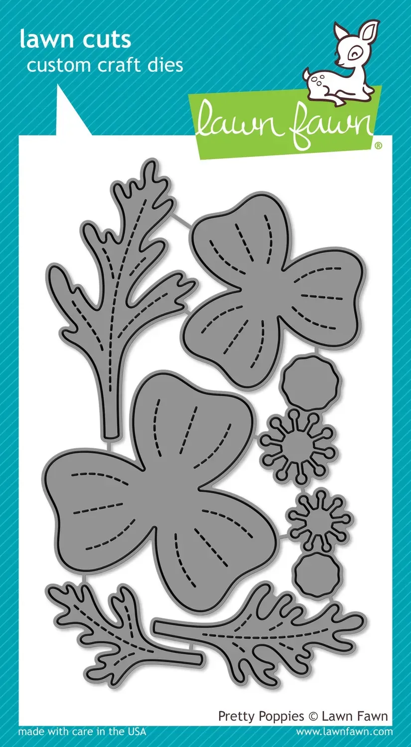 Lawn Fawn Pretty Poppies LF1434 Stanzschablone Blumen