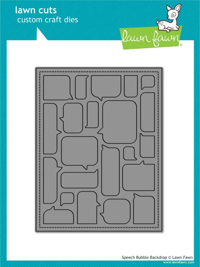 Lawn Fawn Lawn Cuts Speech Bubble Backdrop Stanzschablone 14x11cm