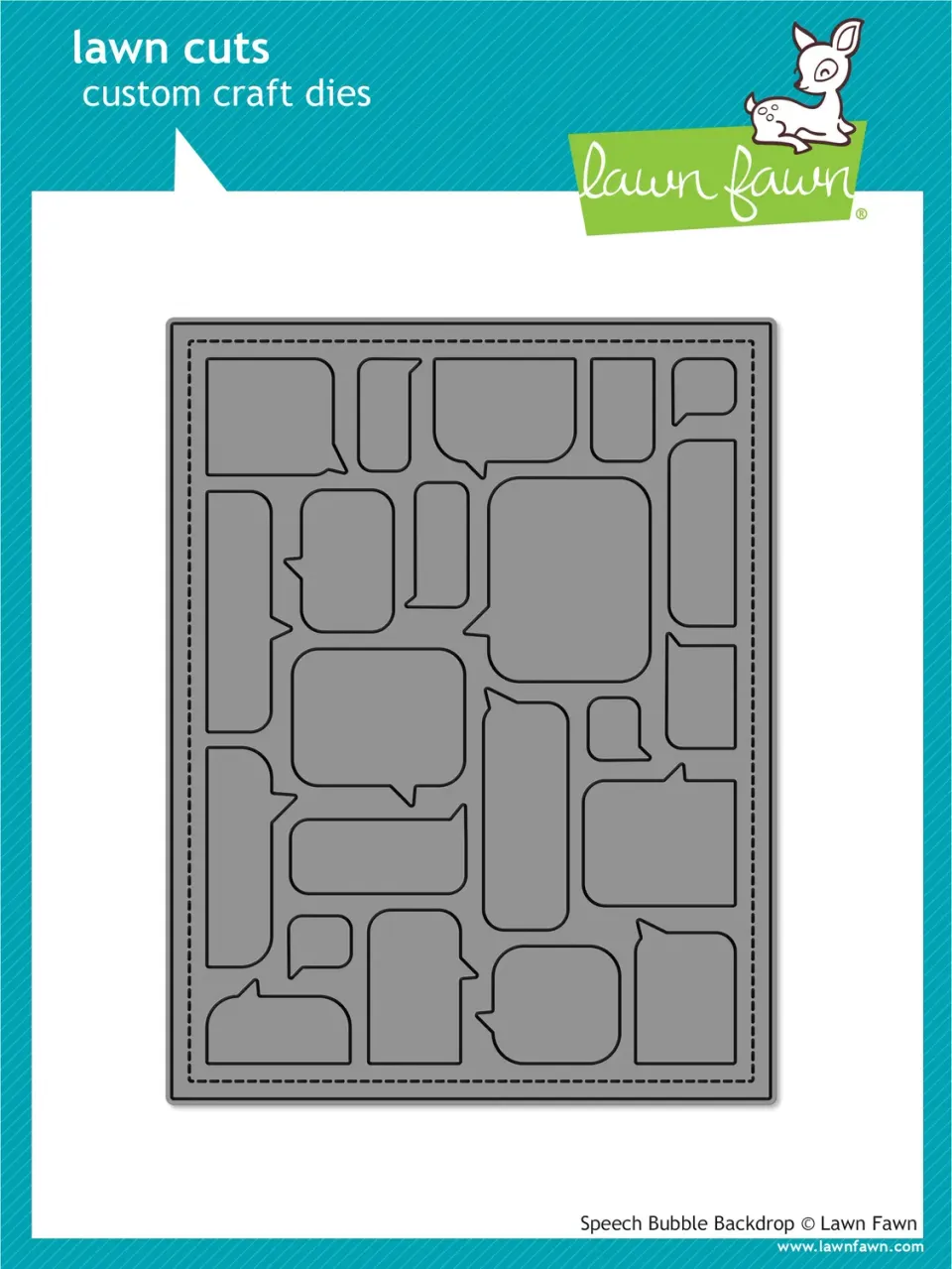 Lawn Fawn Lawn Cuts Speech Bubble Backdrop Stanzschablone 14x11cm