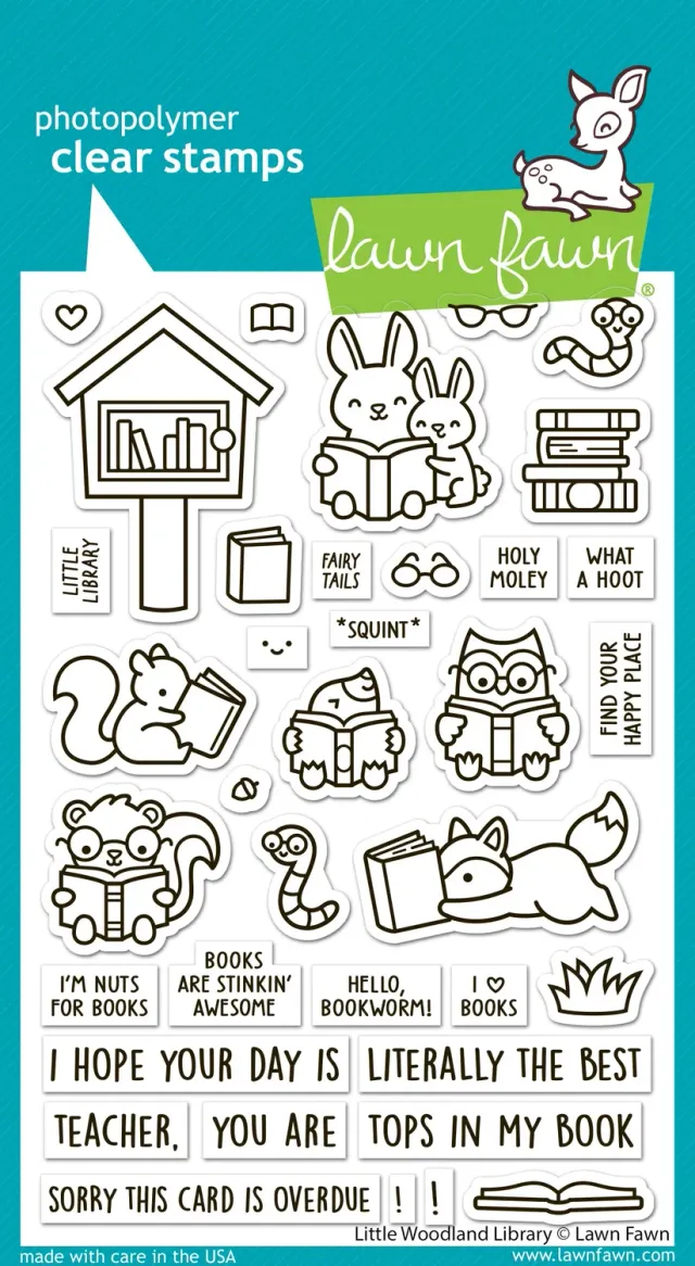 Lawn Fawn LF3486 Clear Stamps Waldbibliothek