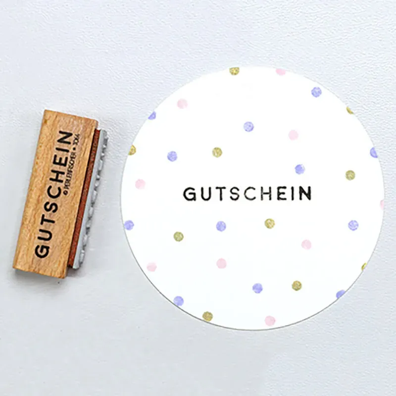 Perlenfischer Gutschein 2 Textstempel 4 x 36 mm