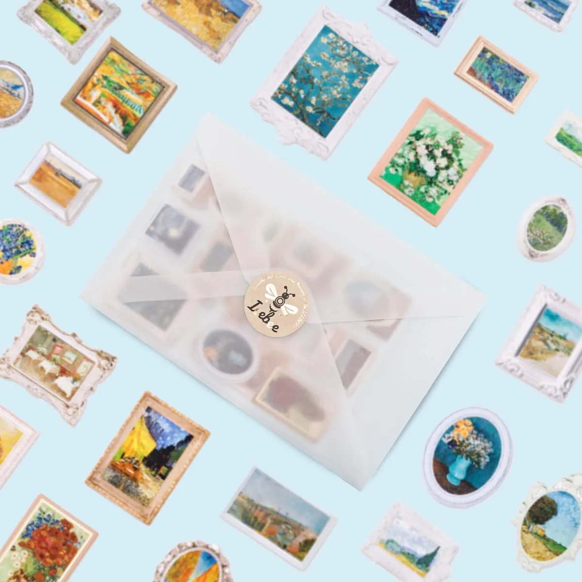 Ieebee Vintage Art Gallery 3D Sticker 2-teilig