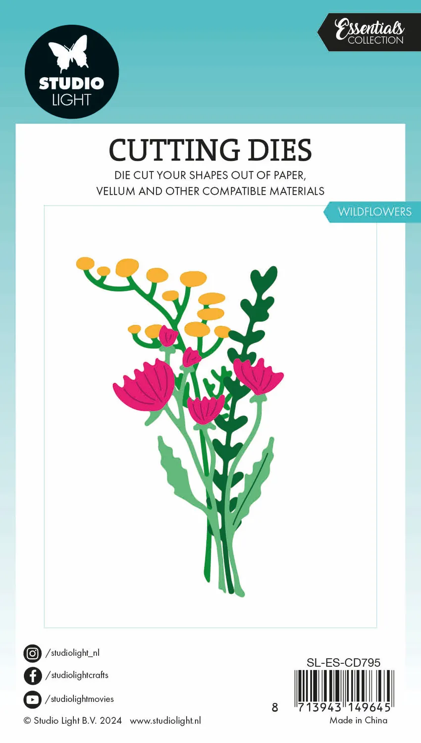 StudioLight Essentials Wild Flowers Stanzschablone 68,7x91,5mm