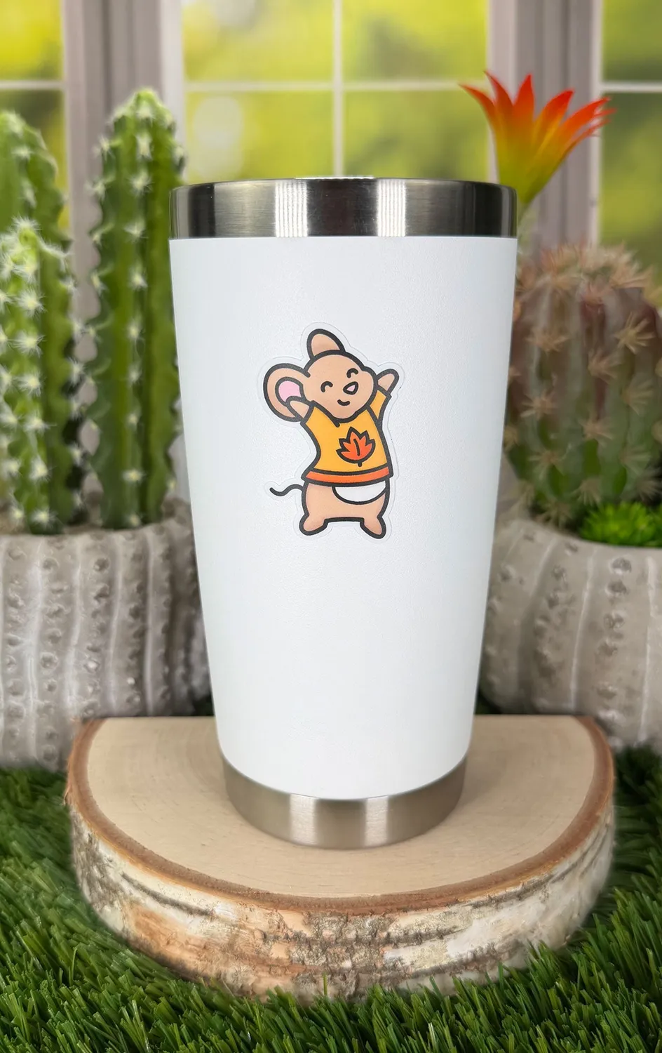 Lawn Fawn Fall Mouse Vinyl Sticker Herbst 3,8cm