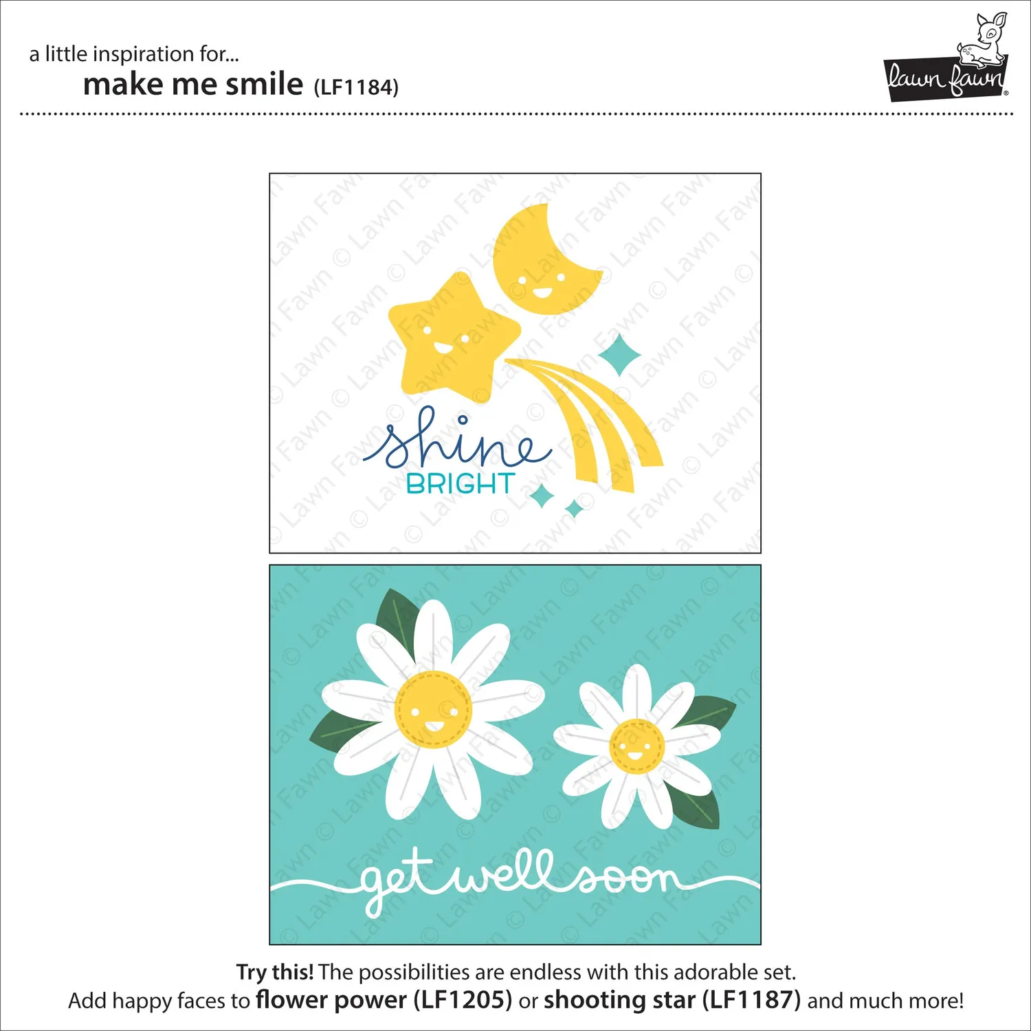 Lawn Fawn Make Me Smile Stanzschablonen LF1184 Gesicht