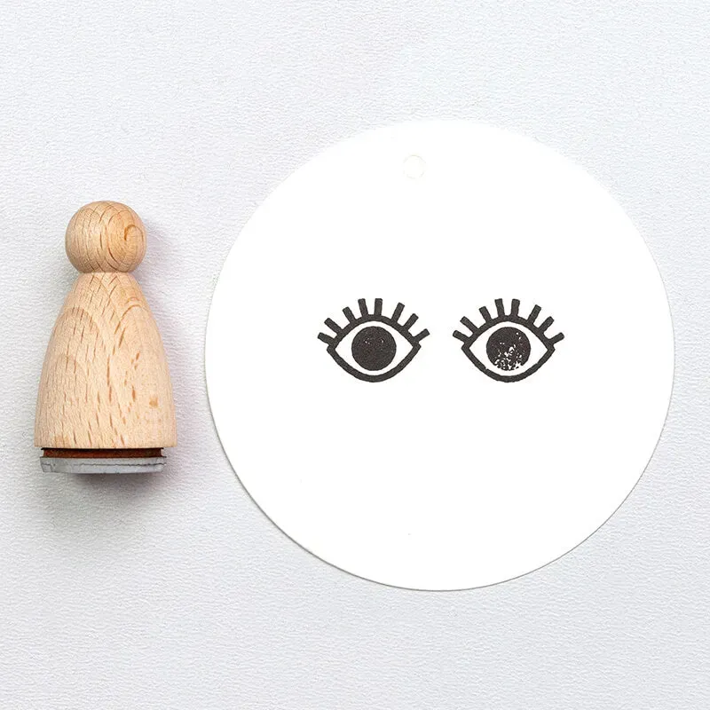 Perlenfischer Auge Stempel 13x18 mm Gesicht