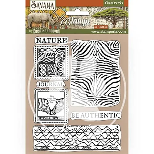 Stamperia Savana Zebra Texture Stempel 14x18 cm
