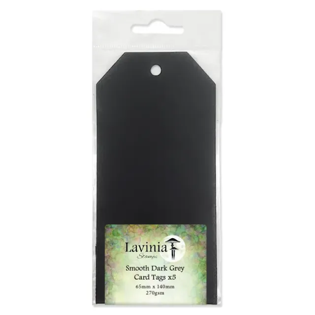 Lavinia Stamps Smooth Card Tags Anhänger 65x140mm Dunkelgrau