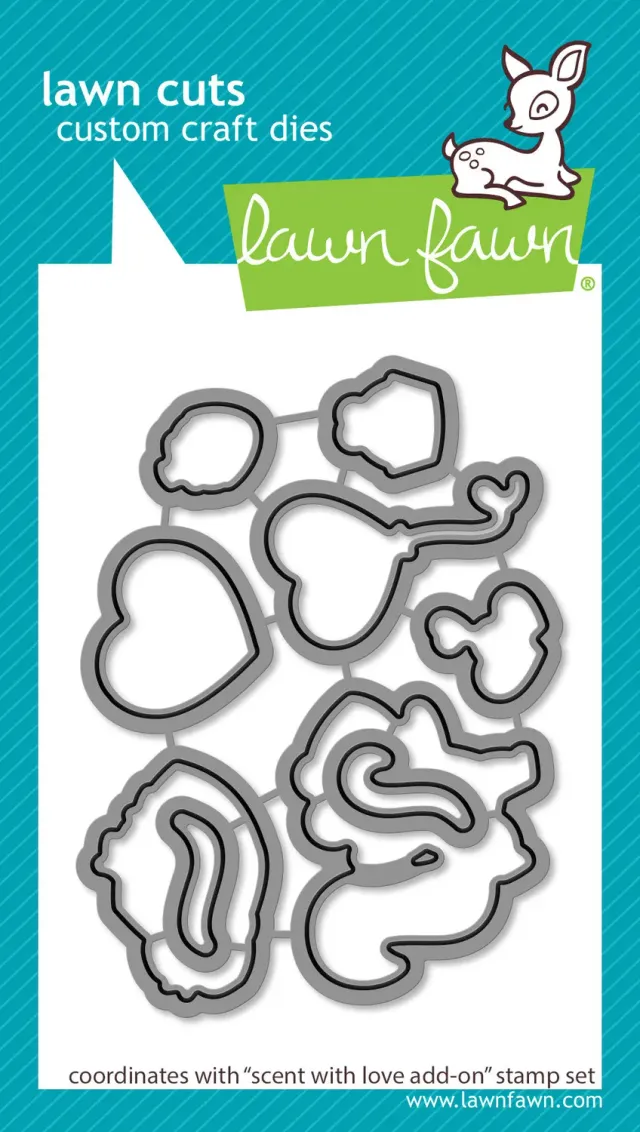 Lawn Fawn Scent with Love Add-On Stanzschablonen Valentinstag