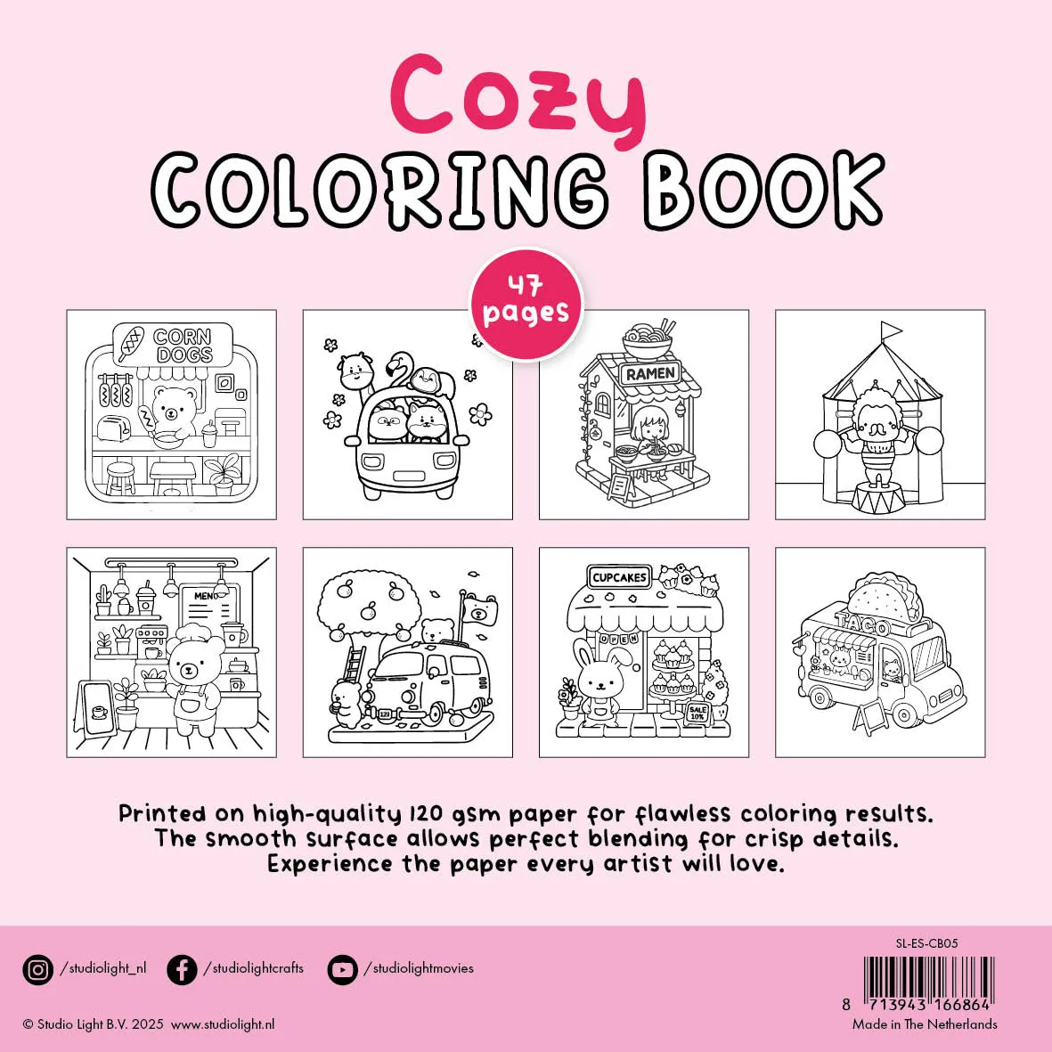 Studio Light Essentials Cozy 05 Malbuch 48 Blatt gemütlich