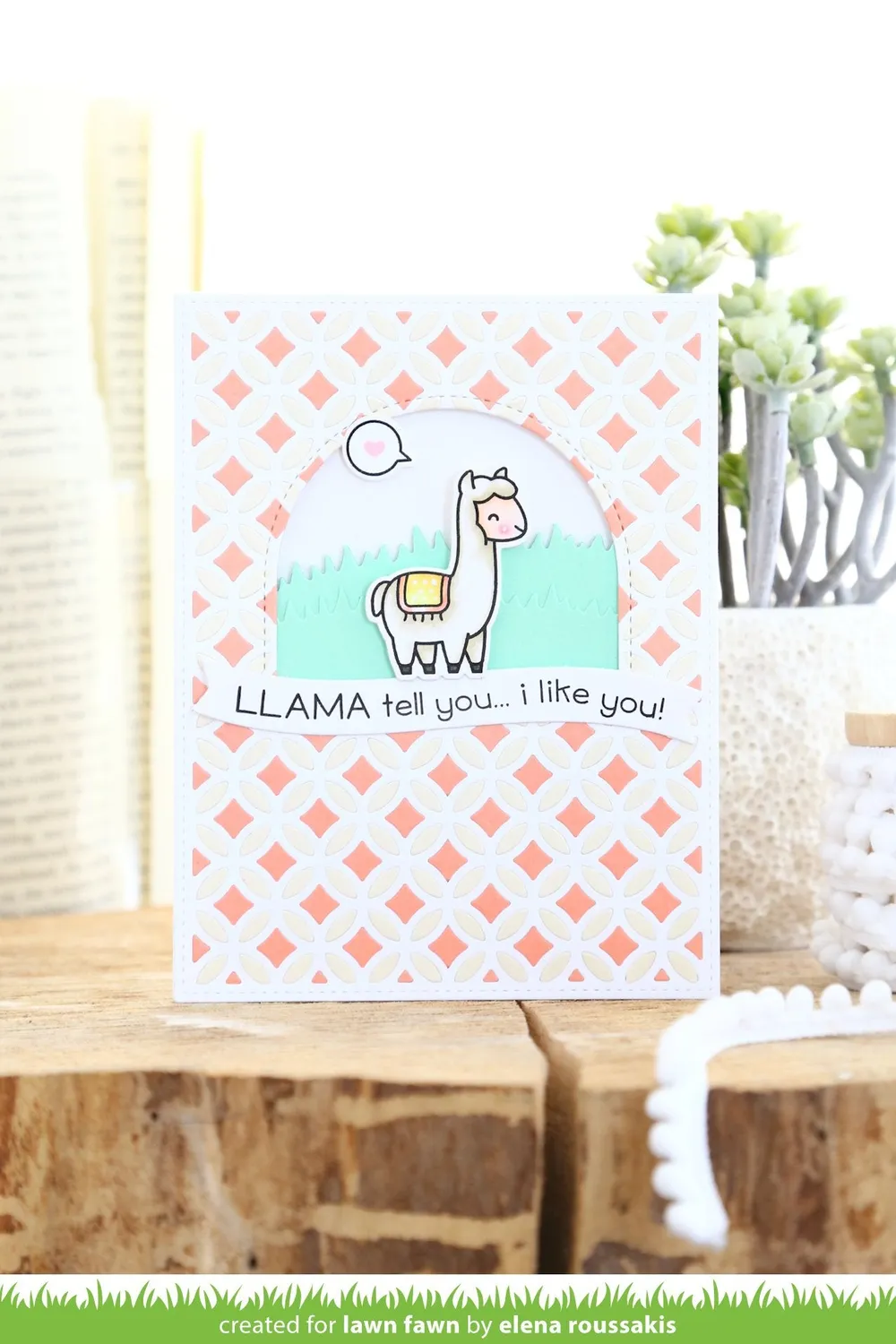Lawn Fawn Fancy Lattice Backdrop Stanze Hintergrund
