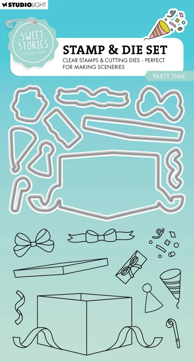 StudioLight Sweet Stories Party time Stempel mit Stanzschablone