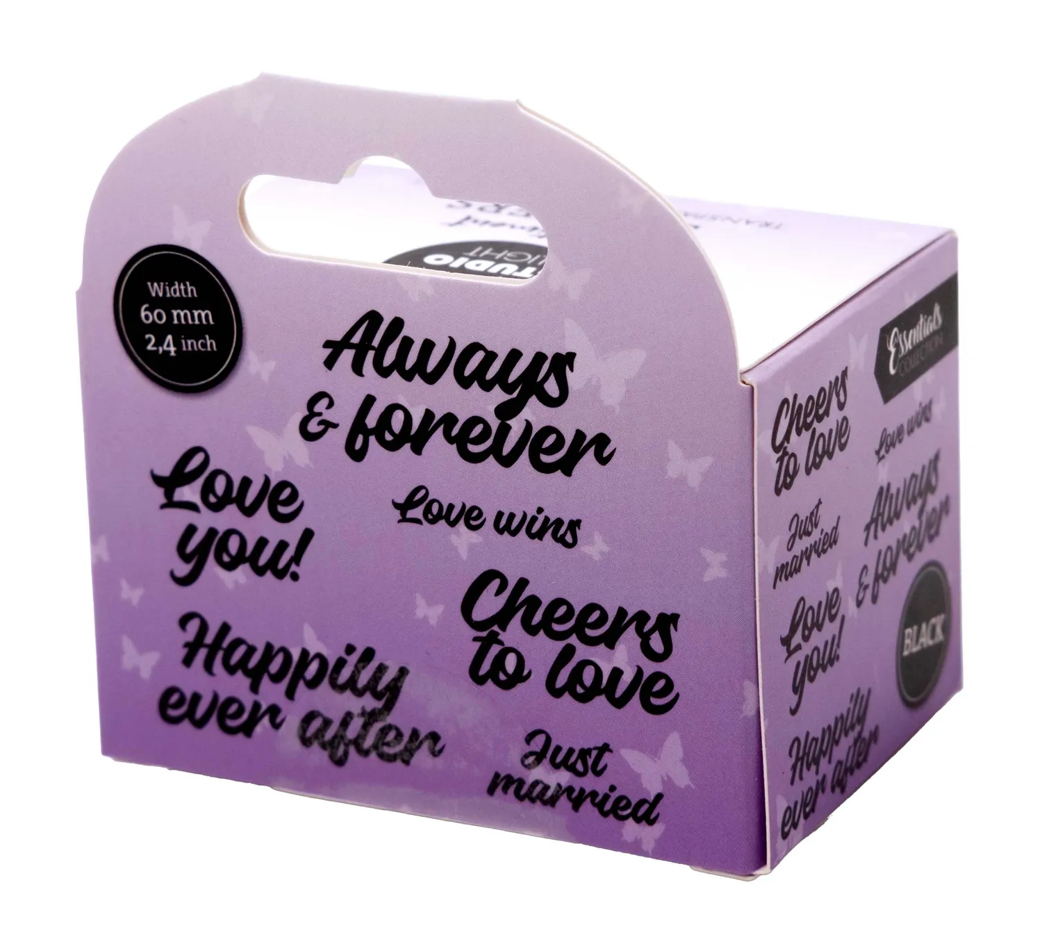 StudioLight Essentials Sticker Happily Ever After Schwarz 5 m
