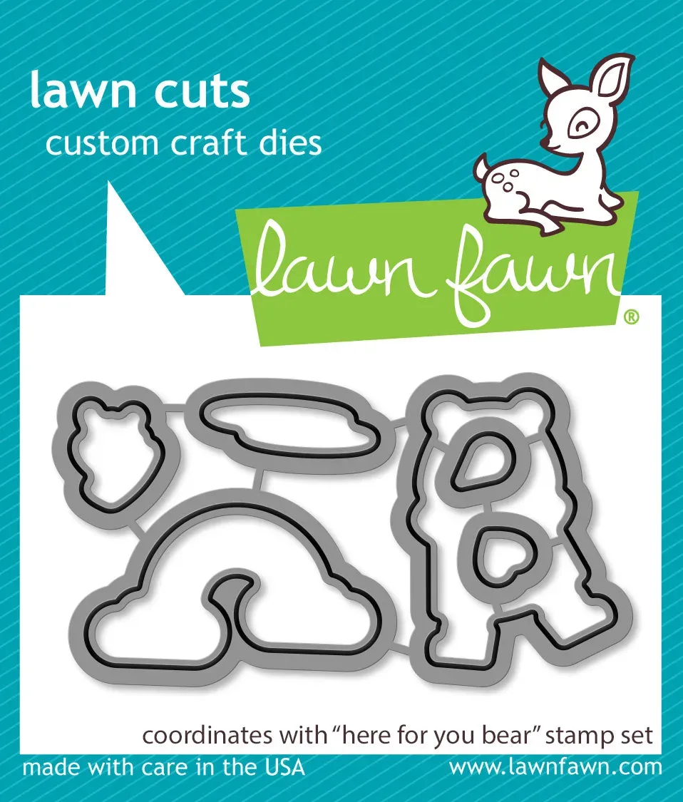 Lawn Fawn Lawn Cuts Here for You Bear Stanzen Bär