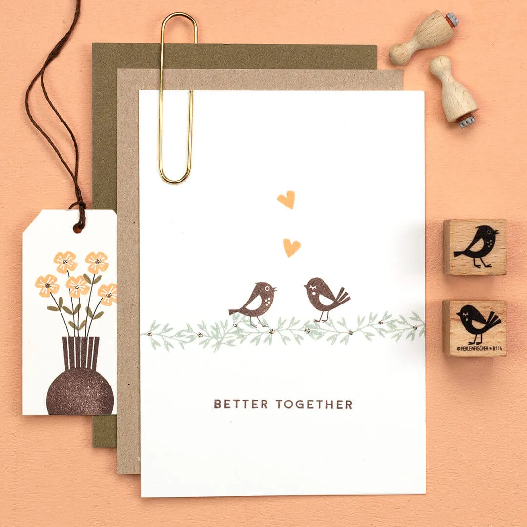 Perlenfischer Spring Branch Stempel 20 x 12 mm Buche