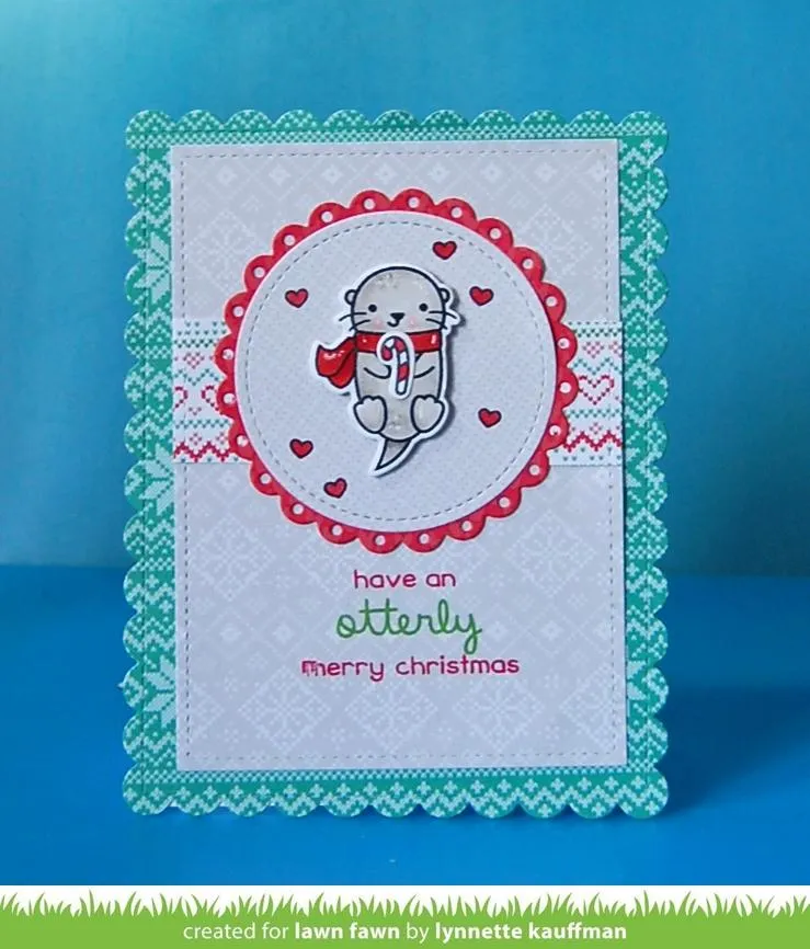 Lawn Fawn Winter Otter Clear Stamps Mini-Set Weihnachten