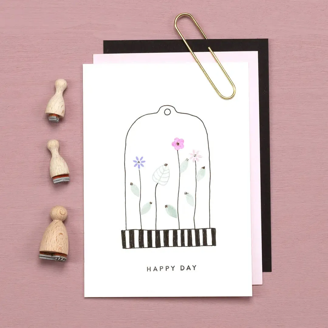 Perlenfischer Happy Day Stempel 3 x 31 mm