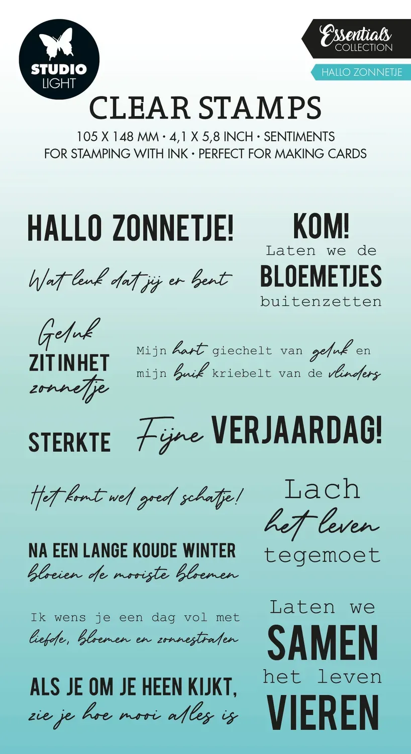 Studio Light Essentials Zonnige teksten Stempelset niederländisch