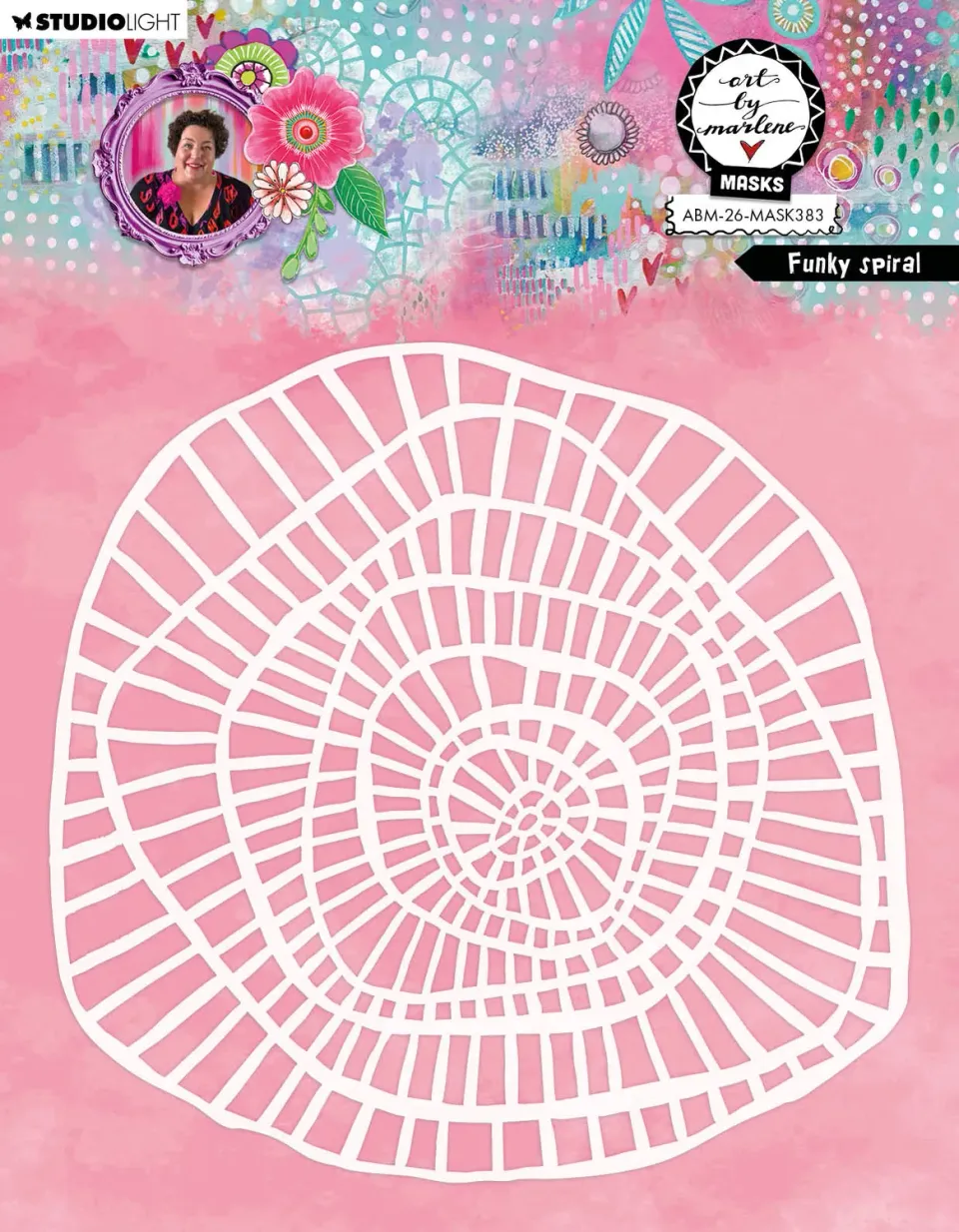 Art by Marlene 2026 Maske Funky Spiral Stencil