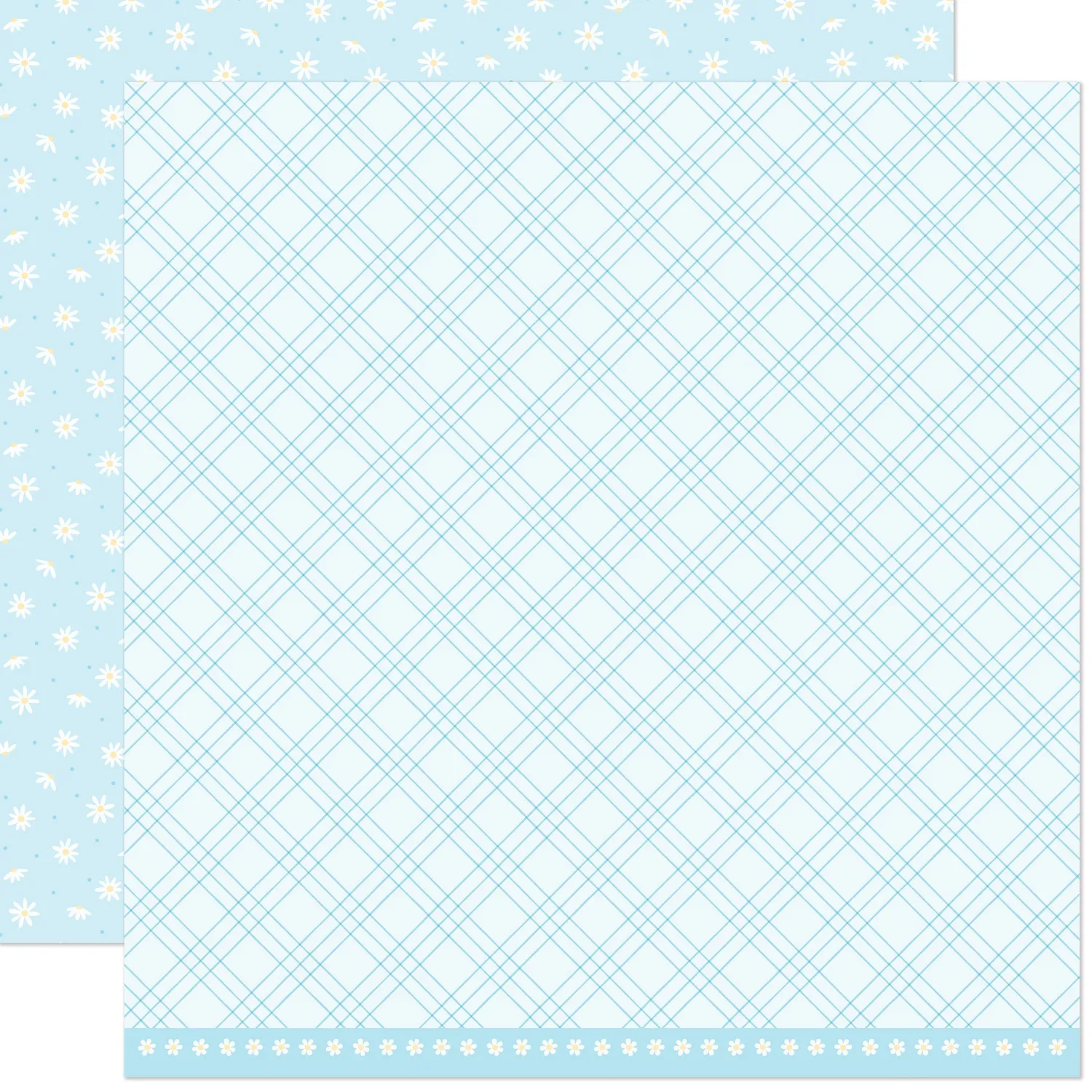 Lawn Fawn Bitsy Blooms Forget-Me-Not Designpapier 30,5x30,5 blau
