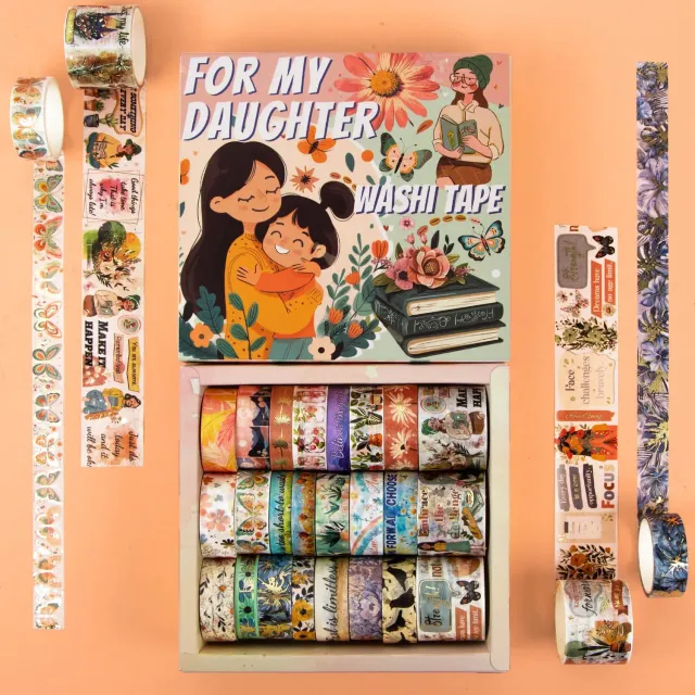 Ieebee Mother Daughter Washi Tape Set 24 Rollen Herz Liebe