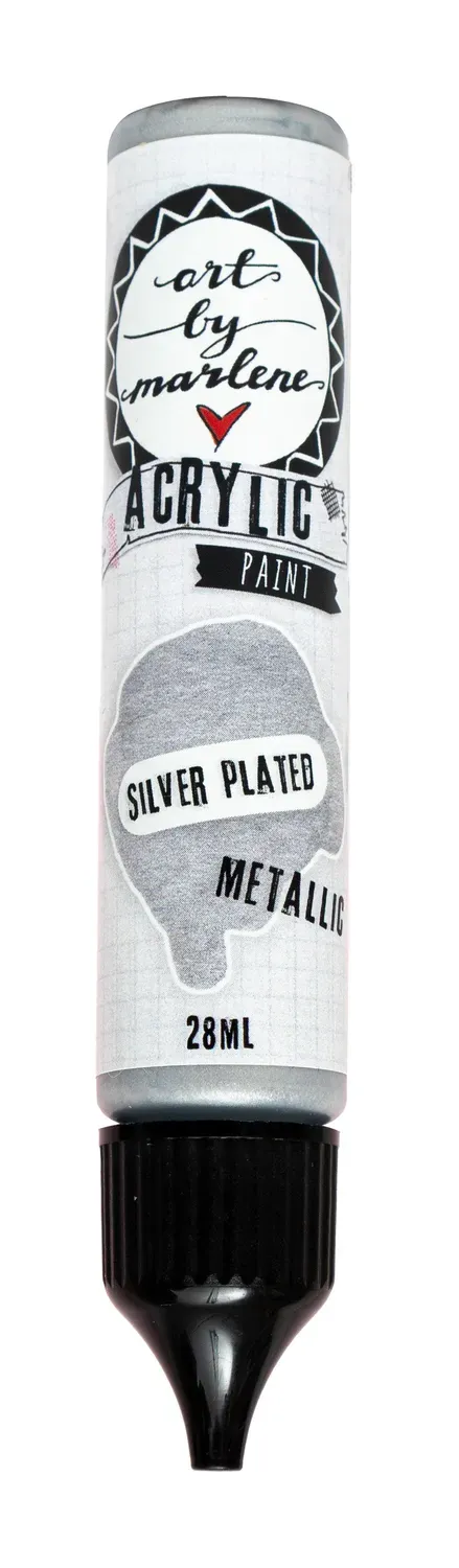 Art by Marlene Essentials Acrylfarbe Silber Metallic 28 ml