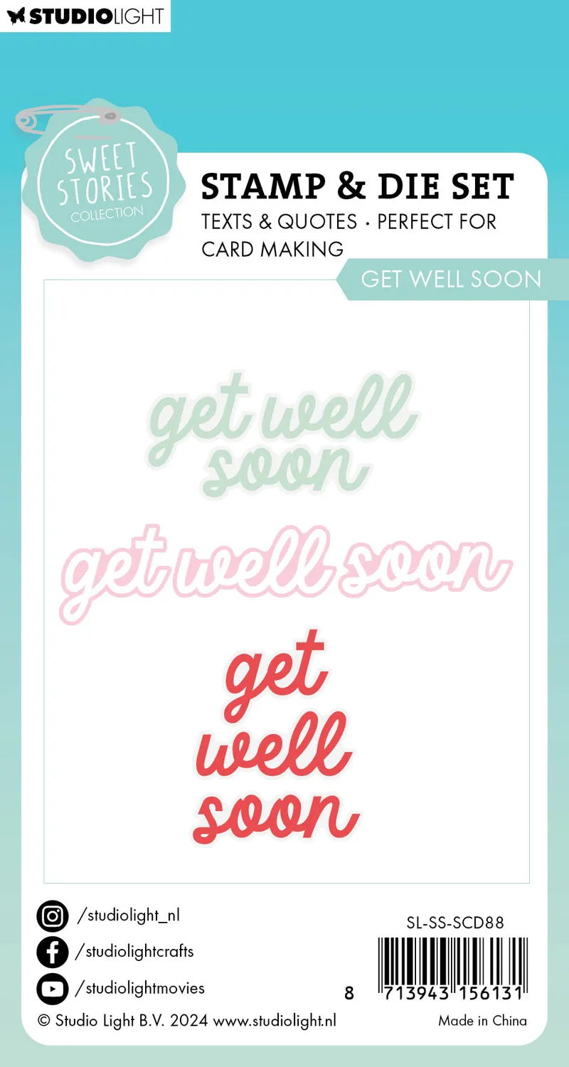 StudioLight Sweet Stories Get well soon Stempel Stanze Set