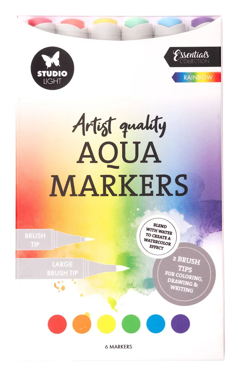 Studio Light Essentials Aqua Markers Rainbow Marker 6er wasserbasiert