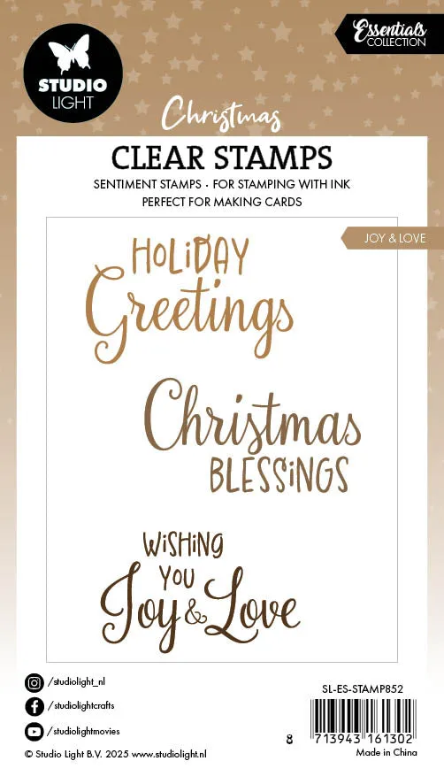StudioLight Essentials Joy & Love Clear Stamps für Karten