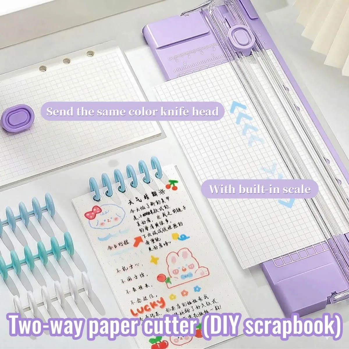 Ieebee Light Cutter Papierschneider Lila für Scrapbook dünn