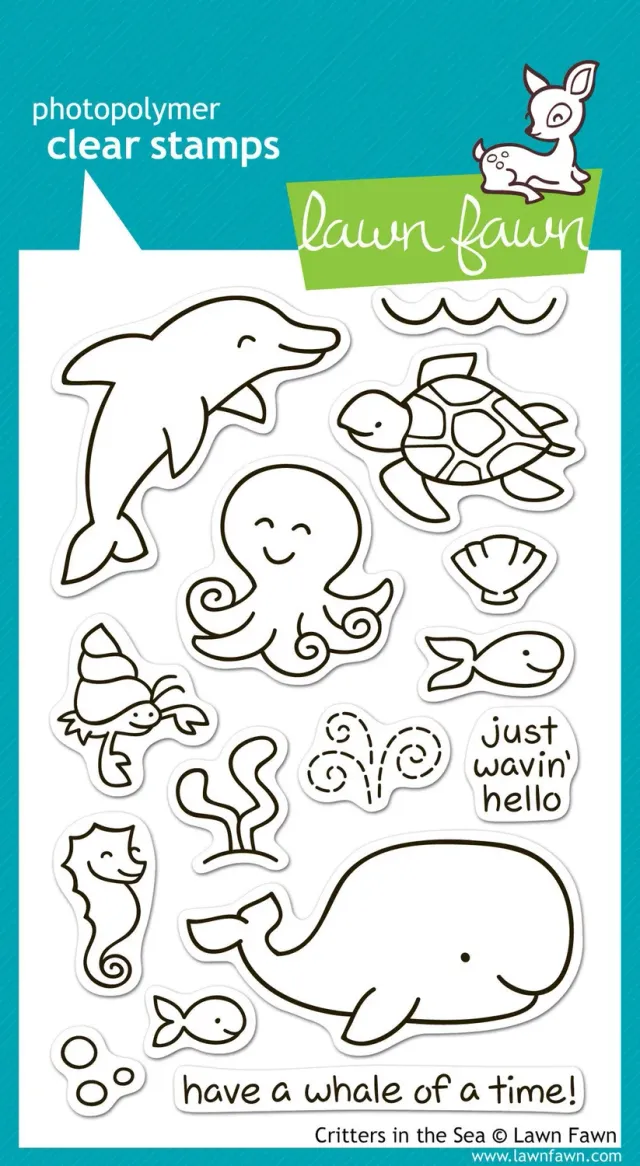 Lawn Fawn Critters in the Sea Stempelset Meer 18-teilig