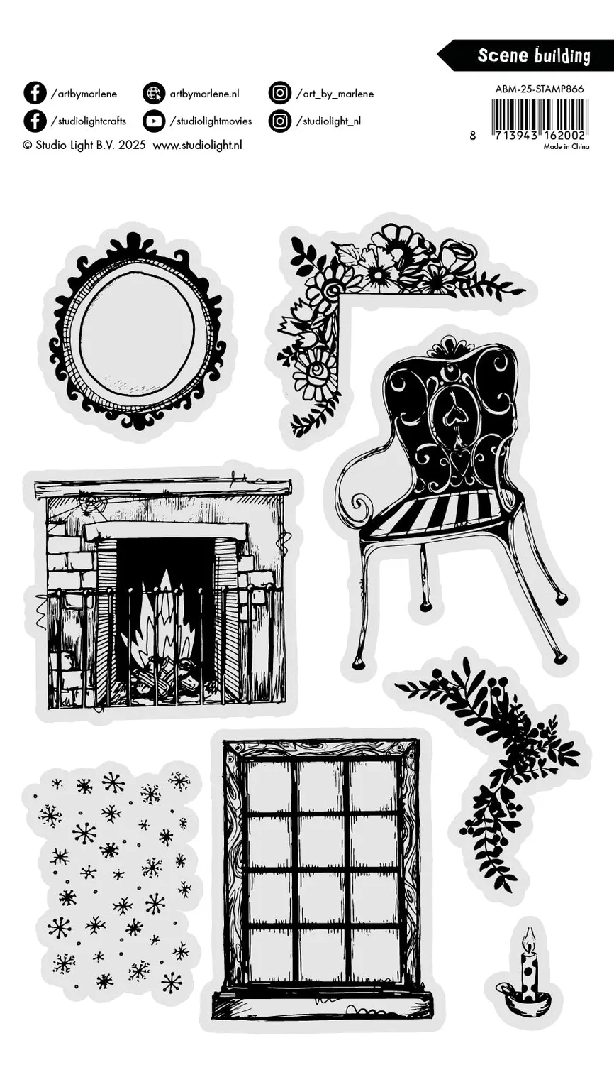 Art by Marlene 2025 Clear Stamp Scene Building A5 Stempel