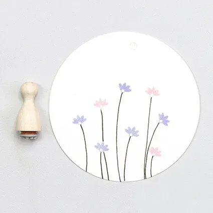 Perlenfischer Blüte halb Stempel 5x8 mm Mini