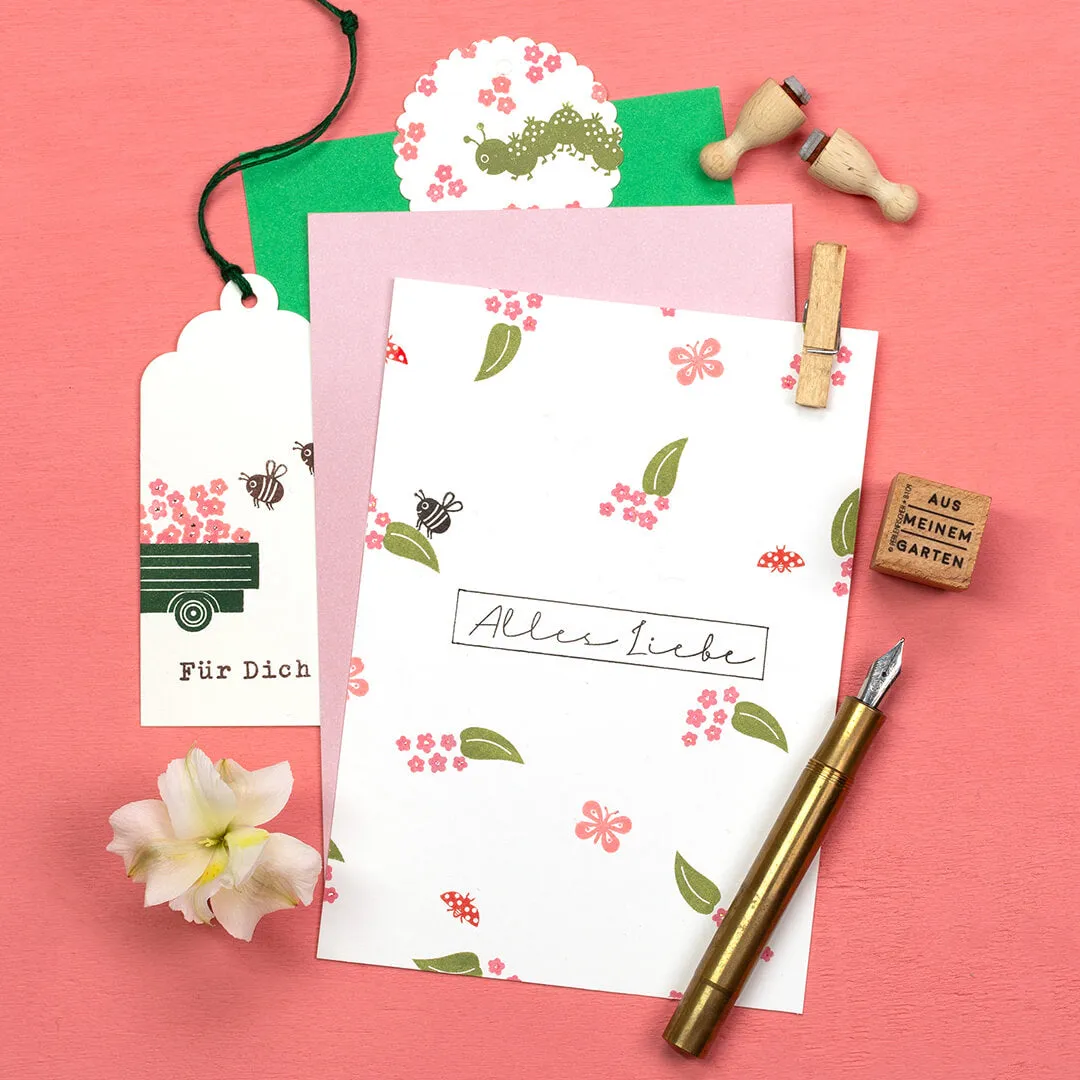 Perlenfischer Alles Liebe 2 Stempel 8x62 mm Schrift