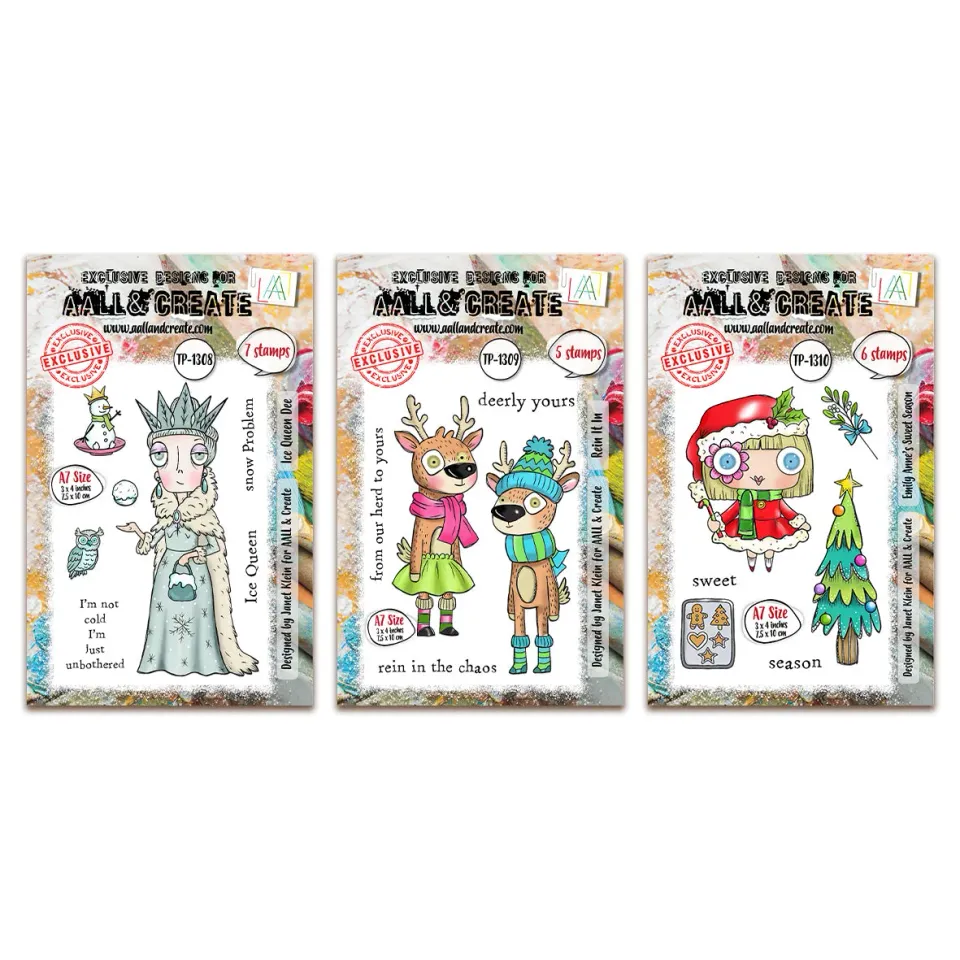 AALL and Create Janet Klein Ice Queen Dee Stempel 3er Bundle A7