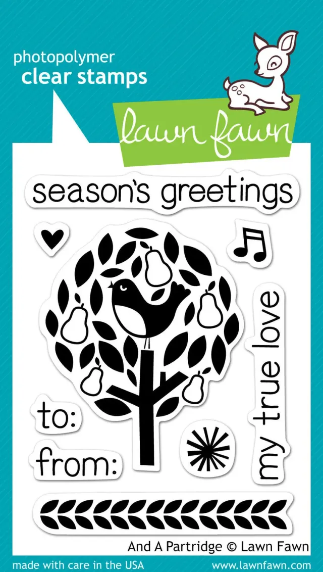 Lawn Fawn And a Partridge Stempelset Weihnachten 9tlg