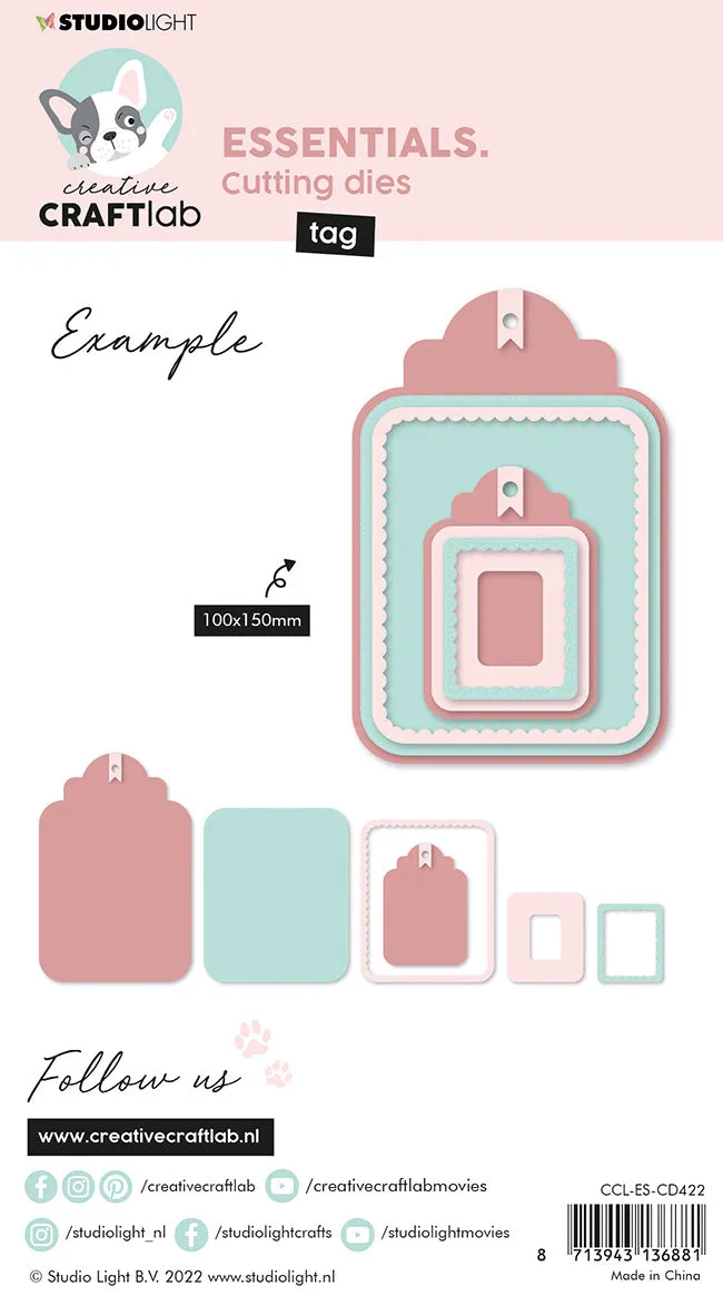 Creative Craftlab Essentials Stanzschablone Tag Set Anhängerform