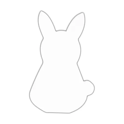 Décopatch Hase Silhouette M Pappmache AC445O Kaninchen