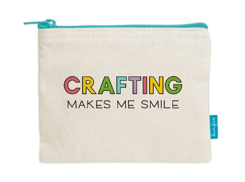 Lawn Fawn Zipper Pouch Crafting Makes Me Smile 28 cm