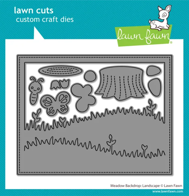 Lawn Fawn Lawn Cuts Meadow Backdrop Landscape Stanzschablone